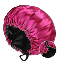 (Rose red) 2pcs Satin Bonnet Silk Bonnet Hair Bonnet For Sleeping Satin Bonnet For Hair Bonnets For Women Silk Bonnet