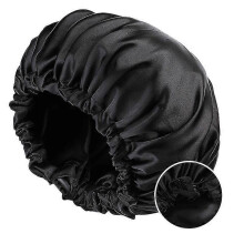 (black) 2pcs Satin Bonnet Silk Bonnet Hair Bonnet For Sleeping Satin Bonnet For Hair Bonnets For Women Silk Bonnet