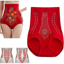(L, Red) Ions Tech Unique Fibre Restoration Shaper, Graphene Honeycomb Vaginal Tighteningbody Shaping Briefs,fat Burning Tummy