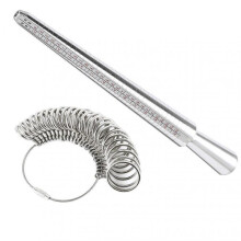 Portable Ring Size Measuring Tool Aluminum Ring Mandrel Sizers for Men And Women