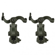 (Green)Helmet Headphone Rail Adapter Kit 360-Degree Rotation Headset Helmet Rail Mount Kit for OPS Core ARC Rails