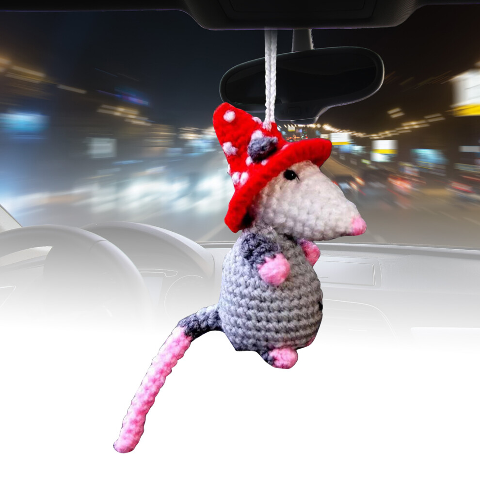 Possum Car Hanging Ornament Cute Screaming Opossum Mirror Accessory Decor Rearview Interior Decoration Model C 8081313519818