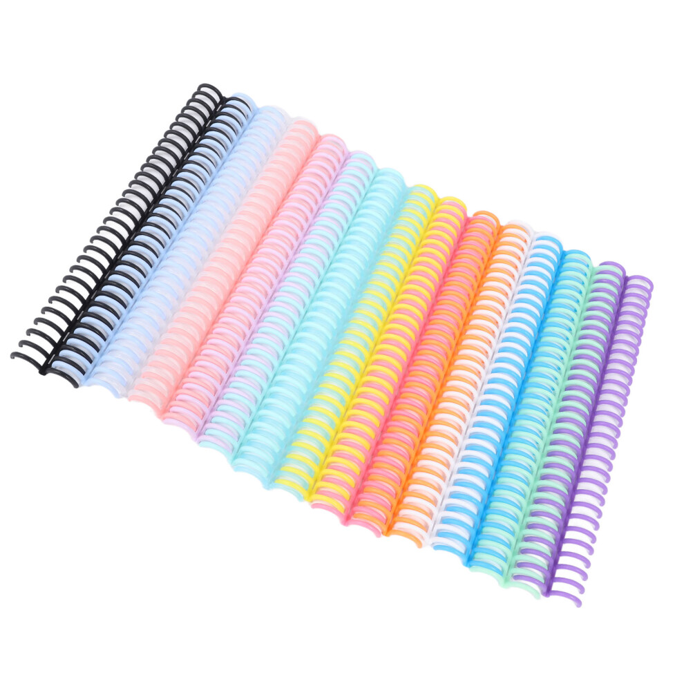 14Pcs 14 Colors Comb Binding Spines 150 Sheet Capacity 19mm X 30 Ring PP Plastic Binder Combs for Notebook Desk Calendar-image-OPC-PHQ8ZPY-NEW
