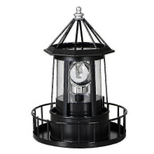 Led Solar Powered Lighthouse, 360 Degree Rotating Courtyard Lights