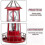 Led Solar Powered Lighthouse, 360 Degree Rotating Courtyard Lights 4