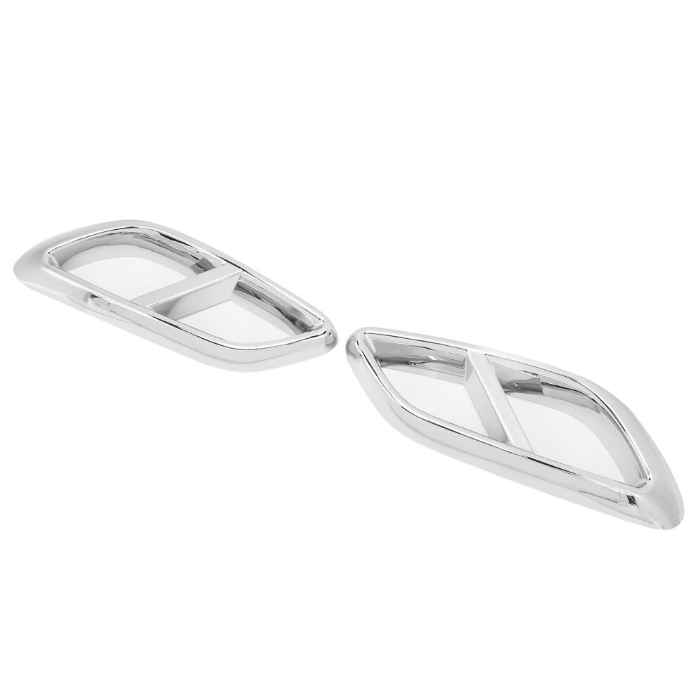 1 Pair Car Exterior Exhaust Pipe Mufflers Output Tip Pipe Cover Trim Left Right Replacement For Benz CleâClass Coupe C236 AmgâLine Silver 4951313523587