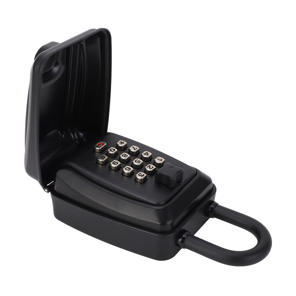 Car Key Lock Box High Strength Weatherproof Outdoor Portable Key Combination Lockbox For Car Rentals Black 4691313523094