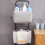 (Dark Grey)Bedside Storage Bag Hanging Organizer Bedside Caddy for Bunk Dorm Rooms Bed Rail 3