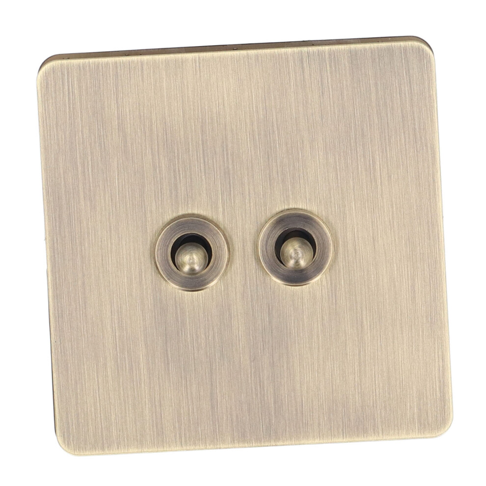 2 Way Toggle Switch Antique Bronze Texture Stainless Steel Panel Toggle Switch Ac250v 9431313524586