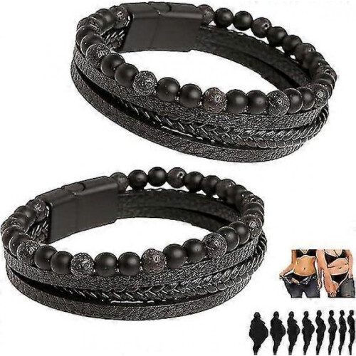 (19cm,Black)2pcs Volcanicx Wellness & Relief Bracelet 1