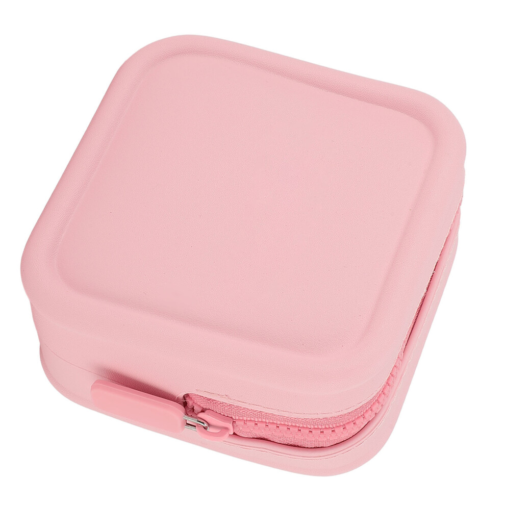 Small Cosmetic Bag Waterproof EVA Portable Stylish Makeup Zipper Case for Home Travel Roseate