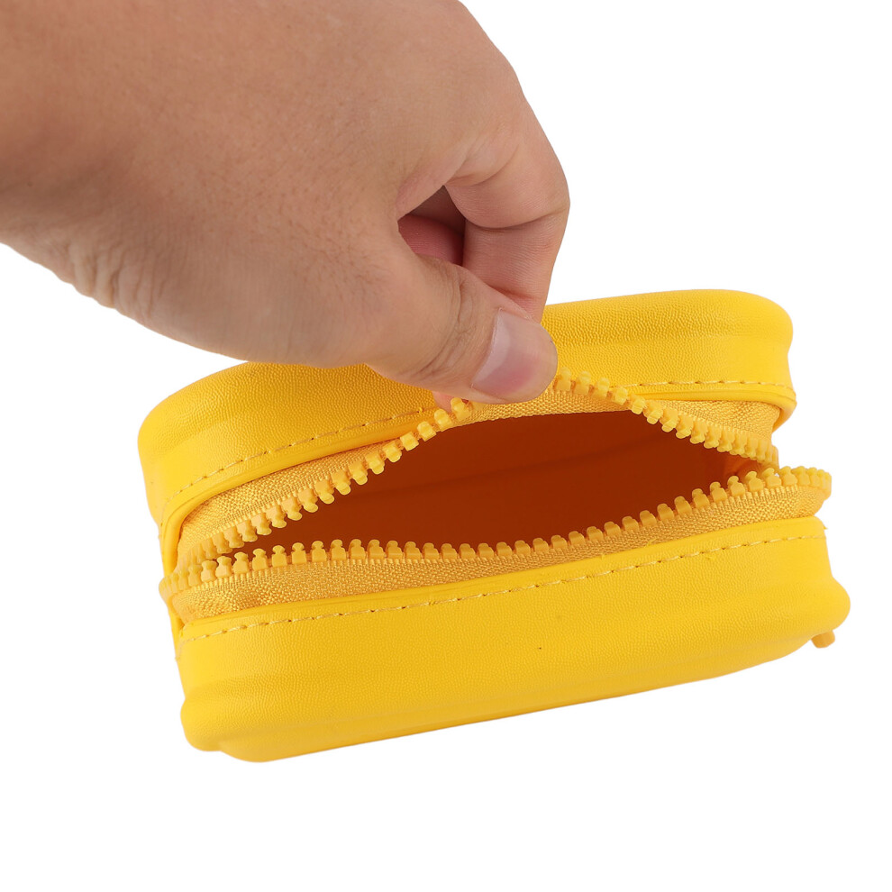 Yellow Small Cosmetic Bag Waterproof Eva Portable Stylish Makeup Zipper Case For Home Travel