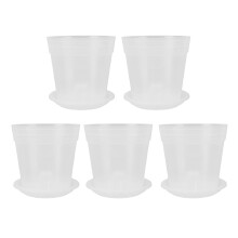 5 Stück Orchideentöpfe mit Löchern – Durchsichtiger Kunststoff 140mm