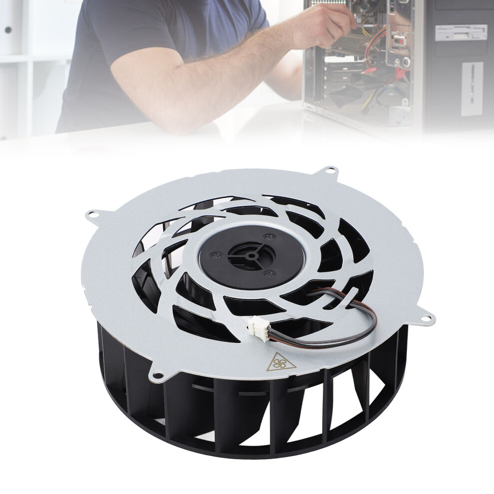 Internal Cooling Fan For Ps5 Slim Console Abs Aluminium Alloy Efficient Heat Dissipation Quiet 19 Blade Replacement Cooler Fan 4691313529850