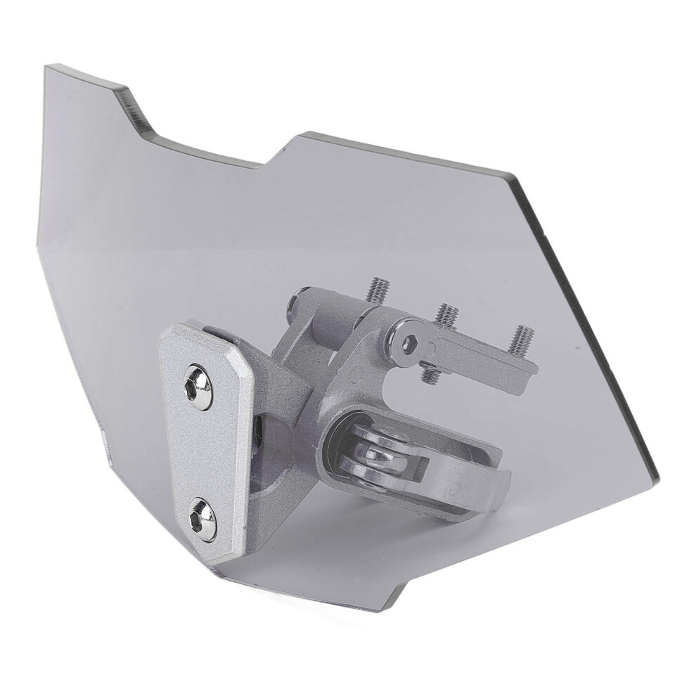 Motorcycle Windshield Acrylic Heightened Adjustable Clip On Wind Deflector Windscreen Extension For Motorbike Smoky Gray 7641313530193