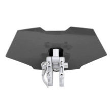 Motorrad-Acryl-Scheibenverlängerung 218 mm x 110 mm Rauchschwarz, verstellbar, Clip-on