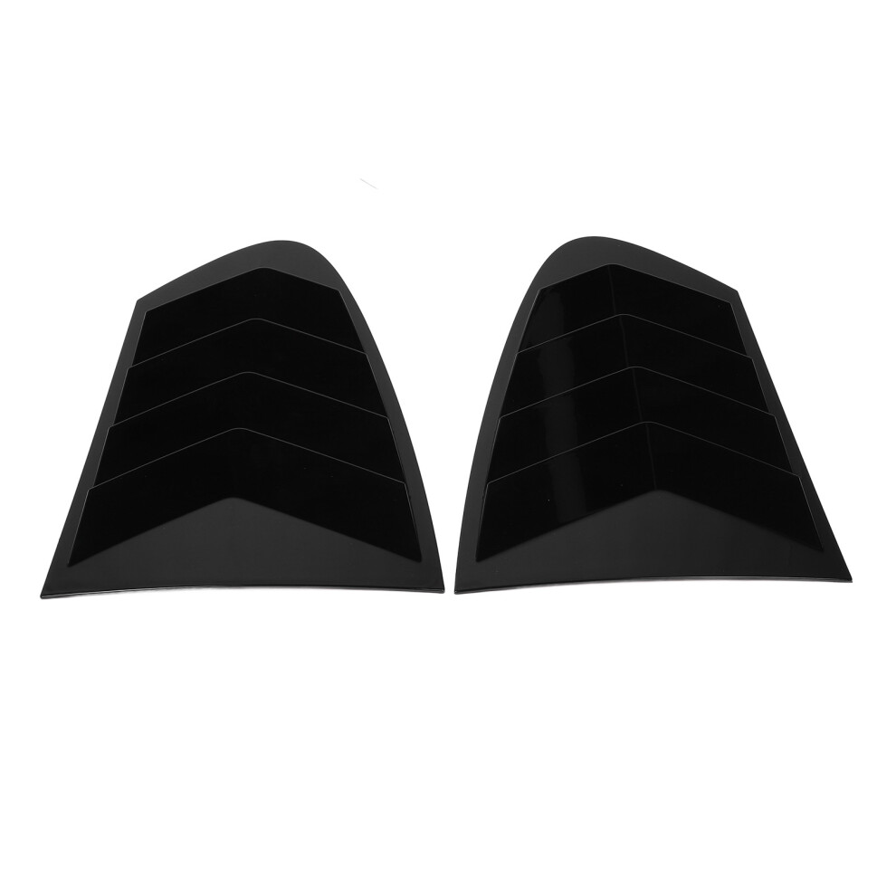 1 Pair Rear Window Louver Left Right Scratch Resistant Side Window Air Vent Louvers Scoop Cover Blinds For 5 Series F10 2011 To 2017 Bright Black 6921313530357