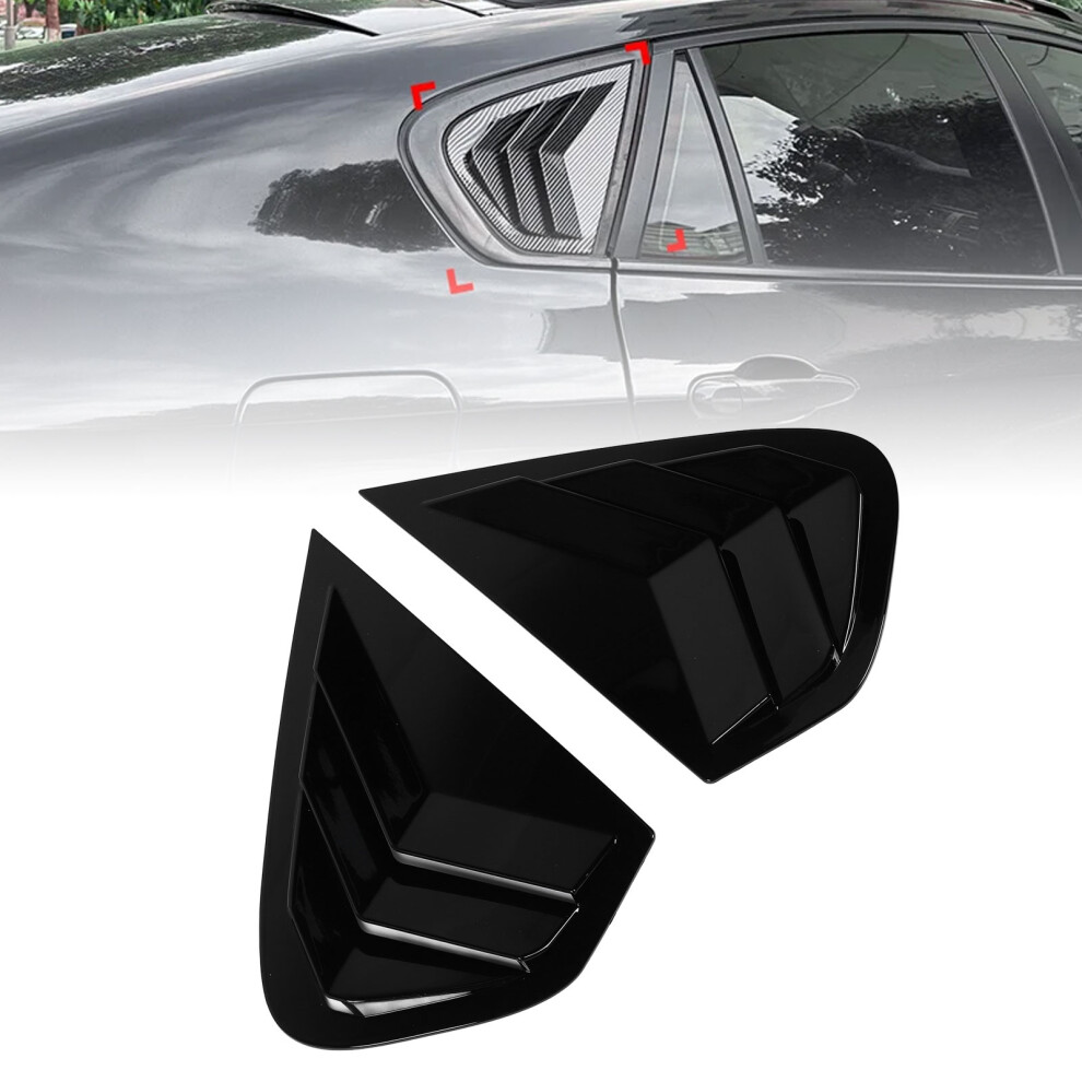 2 Pcs Rear Side Window Louver Triangle Side Window Louvers Shutter Panel Trim For X6 E71 E72 2008 To 2014 Glossy Black 6911313530310