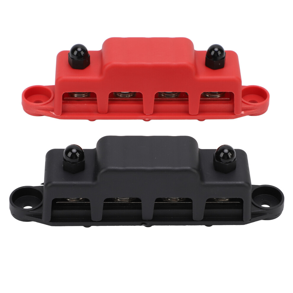 Dc Busbar Distribution Block 12V To 48V 250A Busbar Box With 4 X M8 Terminal Studs High Power Module For Rv Car Boats Yachts 4261313530271