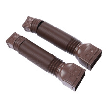 2-teiliges Set flexibles Regenrohr-Verlängerung 21-58 Zoll braun
