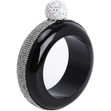 (diamondblack)Bracelet Flask Bangle Flasks Creative Stainless Steel And Hip Flask