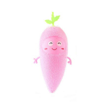 (Radish,Color Random)Glowing Squeezy Stress Relief Sensory Toys Fidget Flashing Puffer Ball for Adult Kids
