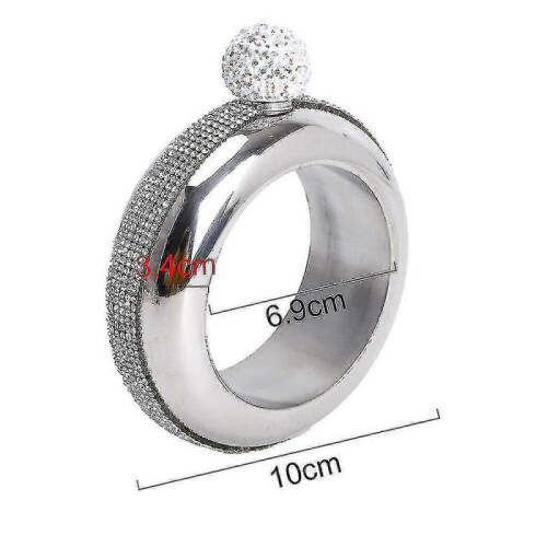(diamond-encrustedcolor)Bracelet Flask Bangle Flasks Creative Stainless Steel And Hip Flask 1