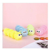 (Ant Worm,Color Random)Glowing Squeezy Stress Relief Sensory Toys Fidget Flashing Puffer Ball for Adult Kids