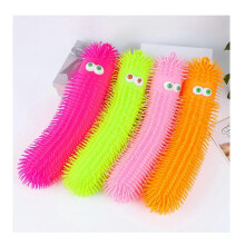 (Caterpillar, Color Random) Glowing Squeezy Stress Relief Sensory Toys Fidget Flashing Puffer Ball for Adult Kids