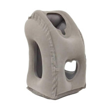 (Gray) Inflatable Airplane Neck Pillow For Sleeping To Avoid Neck And Shoulder Pain
