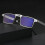 (square, 200 degrees) Men Ultra Light Titanium Material Screwless Foldable Anti-blue Reading Glasses 3