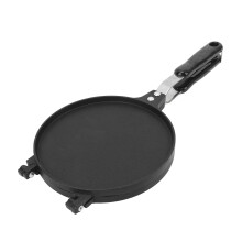 Egg Roll Press Pan Stick Proof Aluminum Stove Top Tortilla Press with Handle for Kitchen 6.8 Inch Glossy Style