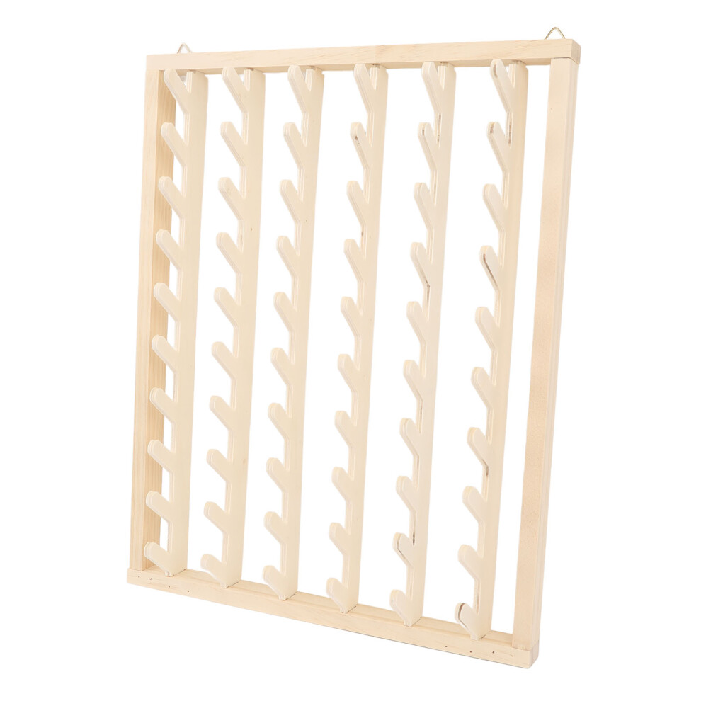 Hair Braiding Rack Multi Functional Wooden Thread Rack Hair Extension Stand for Home Salon