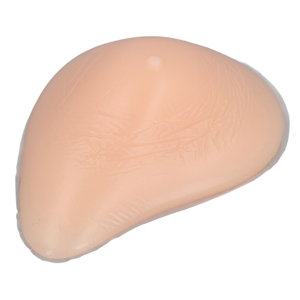 Silicone Boob Form Mastectomy Prosthesis Asymmetrical Shape Deep Concave Realistic Feeling Soft Boobs Insert Skin Color Left Single 42A/38B