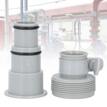 4 Stück PVC-Pool-Schlauchadapter-Set 1,5 Zoll & 1,25 Zoll