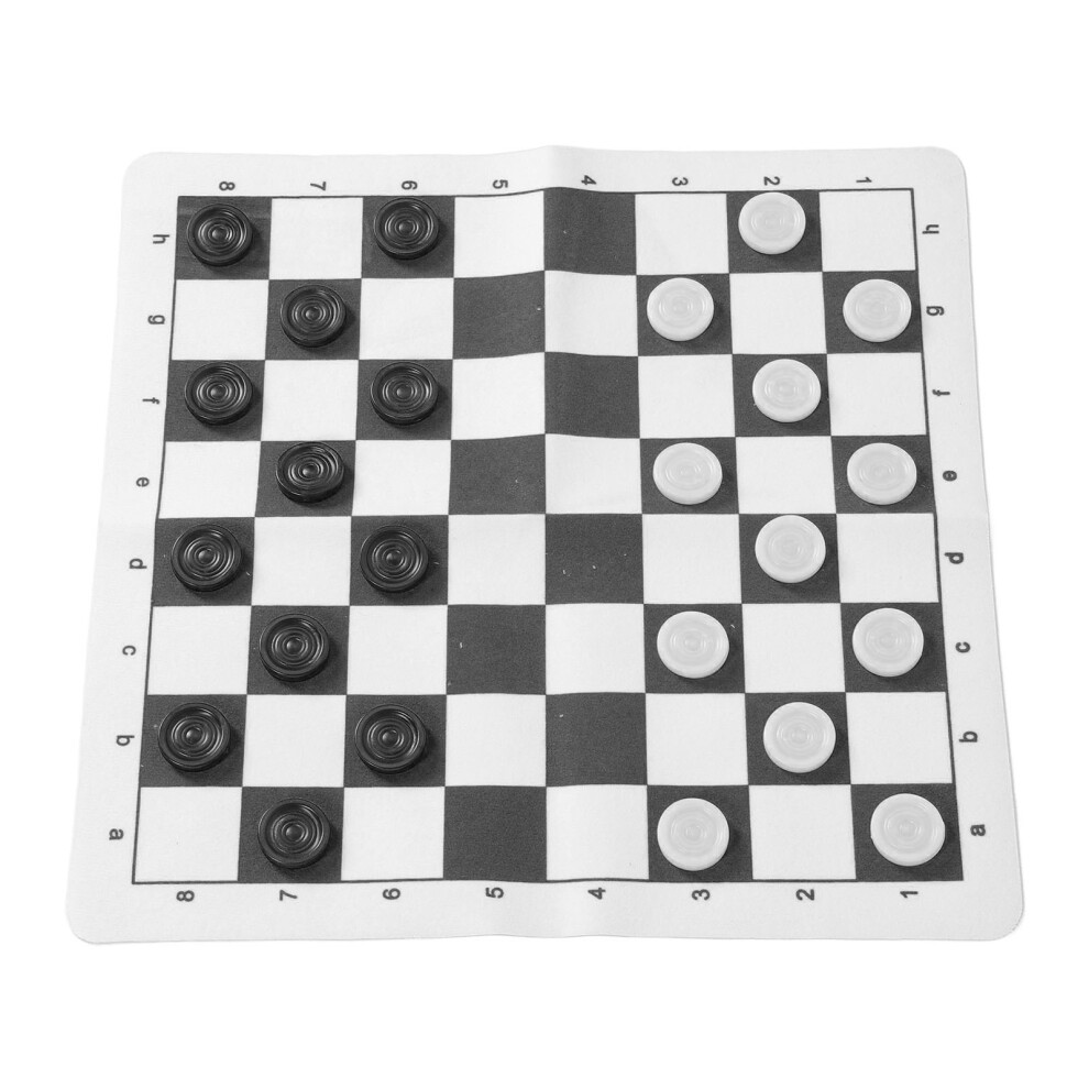 Checkers Set Educational Portable Foldable PU Leather Board Draughts Board Game for Children Adults Black-image-OPC-PHQ96XR-NEW