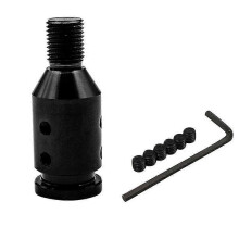 (Black) Aluminum Gear Shift Knob Thread Adapter For Non Threaded Shifters 12x1.25mm Car Modified Accessories
