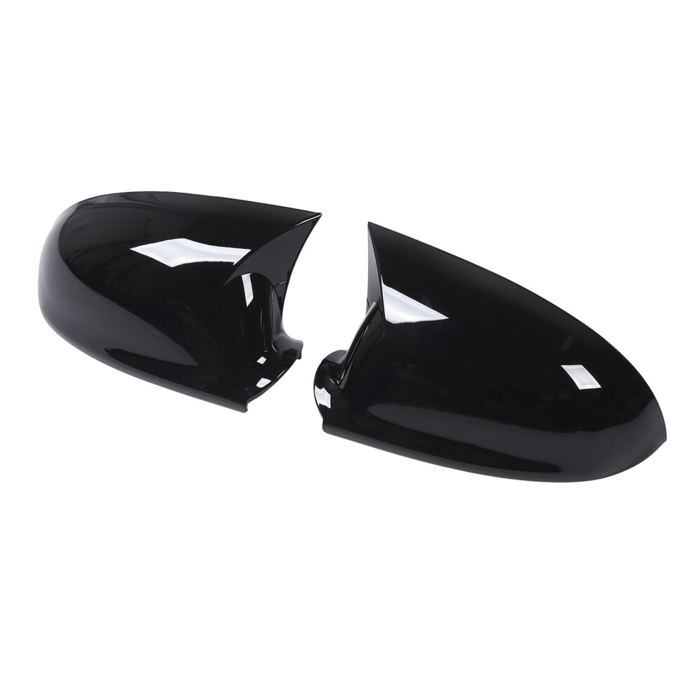 1 Pair Rearview Mirror Cover 1K0857538 Glossy Sporty Look Door Side Rear View Mirror Cap For Mk5 2003 To 2009 Black 8341313535196