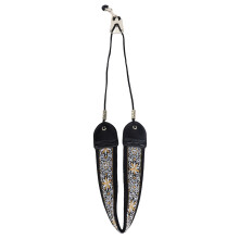TS‑08 Saxophon-Nackenriemen mit Sonnenblumenstickerei 49–61 cm