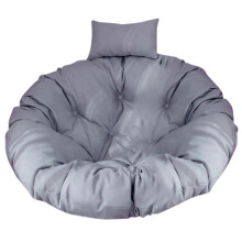 (Round Diameter 125CM, Gray Cushion) Thicked Papasan Chair Cushion Comfortable Hanging Chair Cushion Hammocks Swing Pad for Indoor