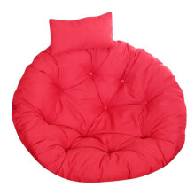 (Round Diameter 125CM, Big Red cushion) Thicked Papasan Chair Cushion Comfortable Hanging Chair Cushion Hammocks Swing Pad for Indoor