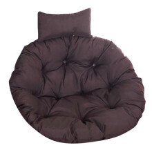 (Round Diameter 125CM, Dark Coffee Color Cushion) Thicked Papasan Chair Cushion Comfortable Hanging Chair Cushion Hammocks Swing Pad for Indoor