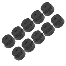 10 Stück PU Tennisgriffband Schwarz Overgrips