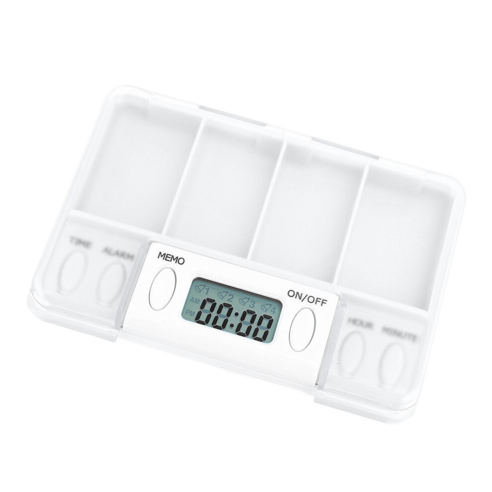 Portable Smart Medication Reminder Box Electronic Medicine Dispenser Digital Medicine Storage Case with Multiple Compartments for Home Trav