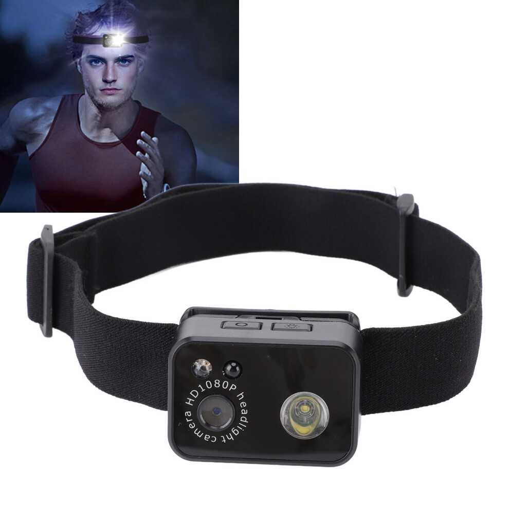 Headlamp Camera 3W LED 1080P 2MP Smart Sensor Headlamp Wearable Camera 1000mAh with Headband for Night Adventure