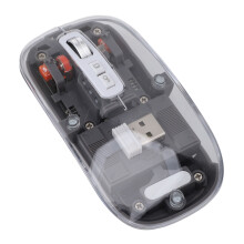 Transparente 400mAh 2.4G BT1 BT2 USB-Maus Grau