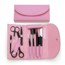 (Pink) 8 Pcs Eyebrow Shavers Set with Bag Reusable Sturdy Eye Makeup Tool for Daily Makeup