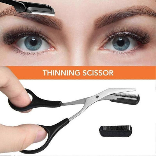 (Pink) 8 Pcs Eyebrow Shavers Set with Bag Reusable Sturdy Eye Makeup Tool for Daily Makeup 2