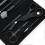 (Black)8 Pcs Eyebrow Shavers Set with Bag Reusable Sturdy Eye Makeup Tool for Daily Makeup 5