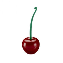 (W e Red) Toilet Brush Set Cherry Shape Standing WC Cleaning Brush Bathroom Accessories